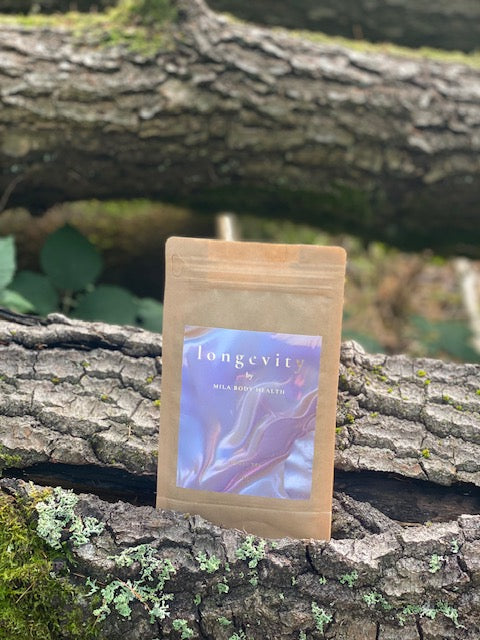 Longevity herbal tea with adaptogens